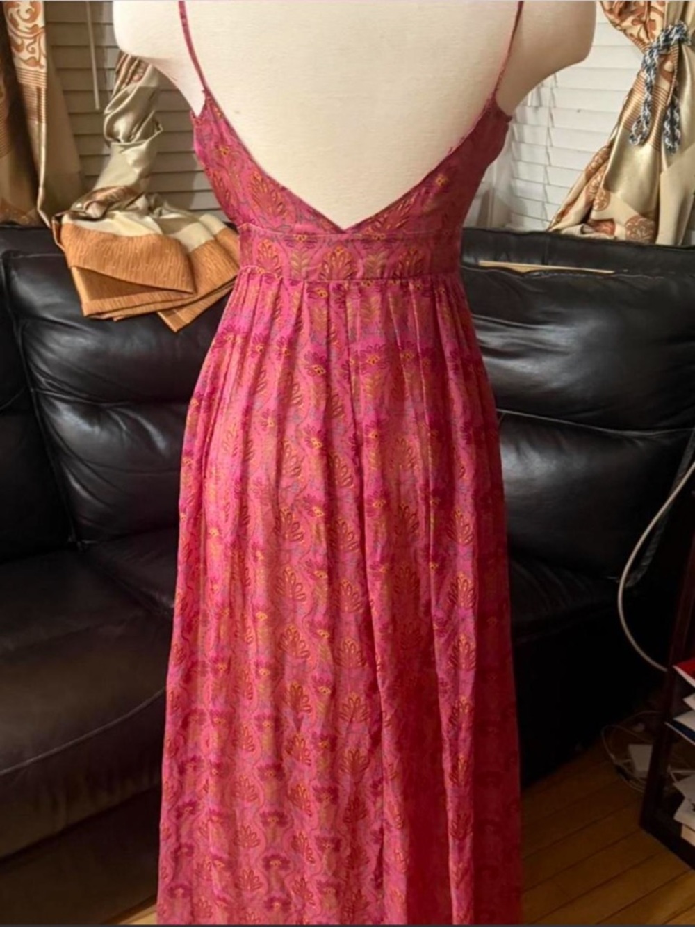 Staring at Stars xs SILK outer Maxi Dress with ruffles